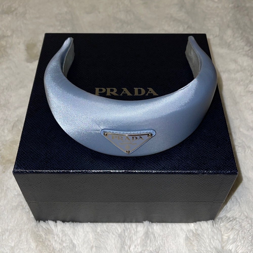 Prada Ice Blue Nylon Headband